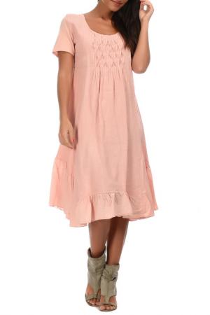 Платье Couleur lin. Цвет: розовый