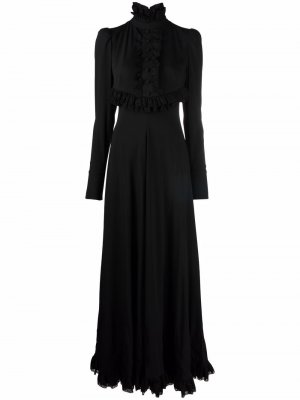 Платье с оборками Elie Saab. Цвет: черный