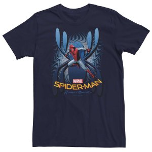 Мужская футболка с логотипом в старом костюме «Человек-паук Marvel» для возвращения на родину Licensed Character