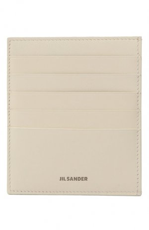 Кожаный футляр для кредитных карт Jil Sander. Цвет: серый