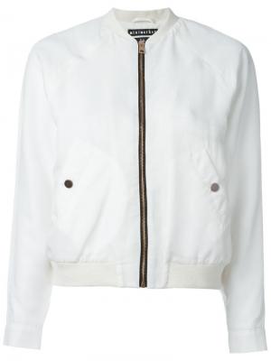 Куртка-бомбер Hapy Minimarket. Цвет: белый
