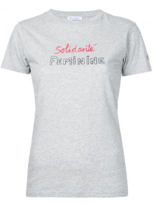 Футболка Solidarité Feminine Bella Freud. Цвет: серый