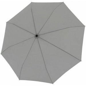 Мини-зонт , механика, 3 сложения, купол 96 см, 8 спиц, серый Doppler. Цвет: серый