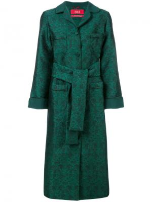 Домашнее пальто с поясом F.R.S For Restless Sleepers. Цвет: зелёный