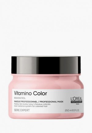 Маска для волос LOreal Professionnel L'Oreal Serie Expert Vitamino Color окрашенных, 250 мл. Цвет: прозрачный