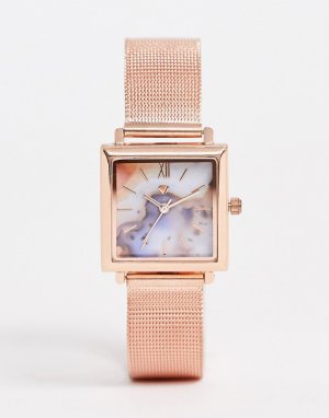 Женские часы цвета розового золота с сетчатым браслетом -Розовый Spirit