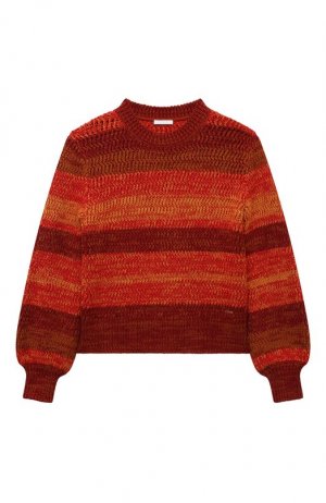 Хлопковый свитер Chloé. Цвет: оранжевый
