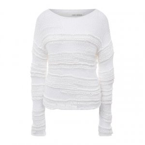 Хлопковый пуловер Isabel Benenato. Цвет: белый