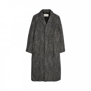 Твидовое пальто из альпаки , цвет Черный Dries Van Noten