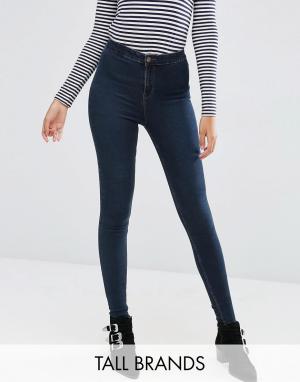 Зауженные джинсы New Look Tall. Цвет: синий