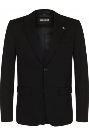 Однобортный пиджак на двух пуговицах Just Cavalli. Цвет: черный