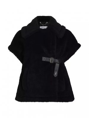 Пальто с короткими рукавами и поясом Abavo , черный Max Mara