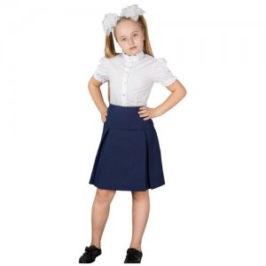 Школьная блузка для девочки, размер 140 / нарядная девочки Одежда Энди. Цвет: белый