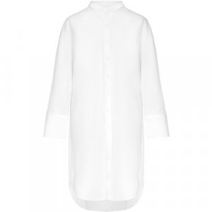 Платье-рубашка , хлопок, повседневное, размер l, белый Nero su Bianco. Цвет: белый