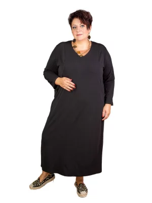 Платье женское ОК-23-1408 черное 58 RU Полное Счастье. Цвет: черный