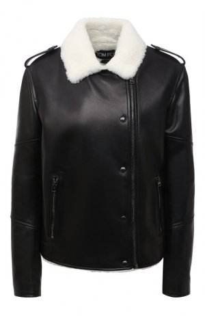Кожаная куртка Tom Ford. Цвет: чёрный