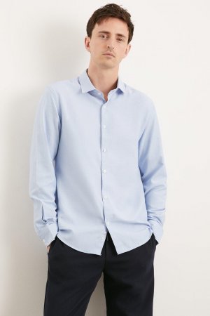 Синяя рубашка с длинными рукавами и узким плетением корзинчатого плетения , синий Burton