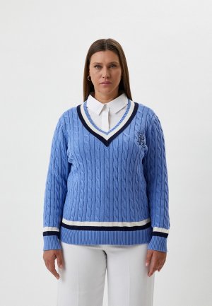 Пуловер Lauren Ralph Woman. Цвет: голубой