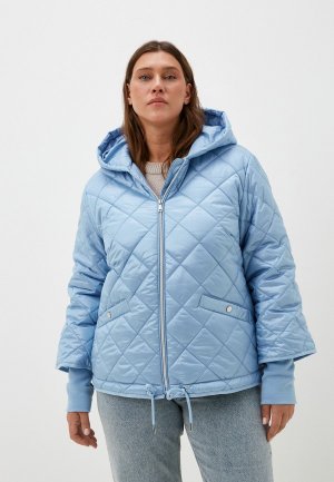 Куртка утепленная Le Monique. Цвет: голубой
