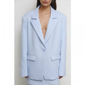 Пиджак , размер M/L, голубой Charmstore. Цвет: голубой