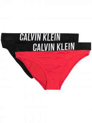 Трусы-брифы с логотипом Calvin Klein Kids. Цвет: красный