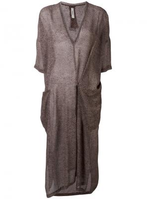 Платье Seila Humanoid. Цвет: коричневый