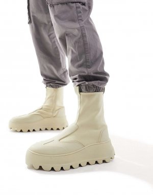 Ботинки-носки на массивной молнии из неопрена Asos