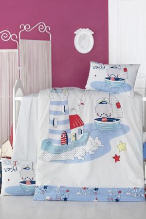 Baby Quilt Cover Set Victoria. Цвет: white, blue, red