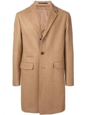 Однобортное пальто Mauro Grifoni. Цвет: коричневый