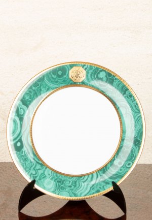 Обеденная тарелка STEFANO RICCI. Цвет: зеленый
