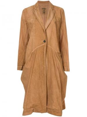 Структурированное пальто Uma Wang. Цвет: коричневый