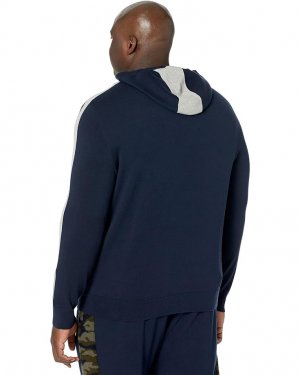 Худи Big & Tall Color-Block Ribbed Pullover Hoodie, темно-синий Nautica