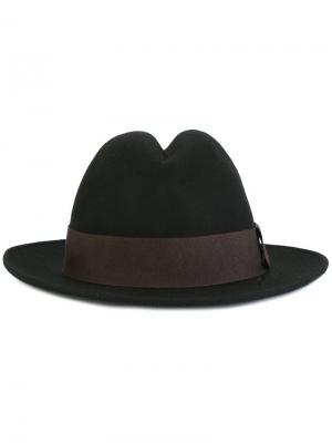 Фетровая шляпа с контрастной лентой Antonio Marras. Цвет: чёрный