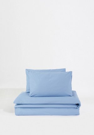Постельное белье Евро Lamoda Home 200х220 см, 2*50х70 см.. Цвет: голубой