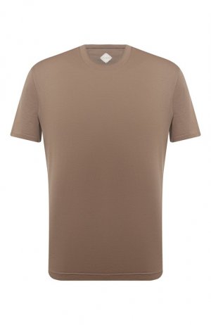 Хлопковая футболка Pal Zileri. Цвет: коричневый