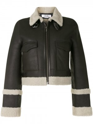 Куртка с овчиной Victoria Beckham. Цвет: коричневый