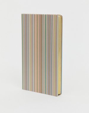 Блокнот среднего размера в разноцветную полоску -Мульти Paul Smith