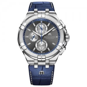 Наручные часы AI1018-SS001-333-1, серебряный, синий Maurice Lacroix