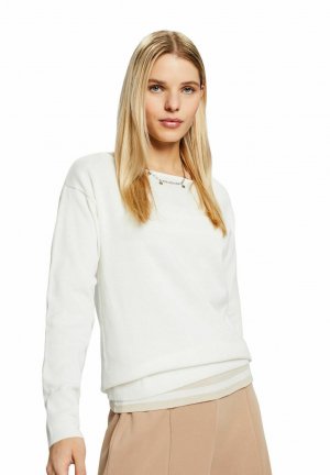 Вязаный свитер MIT BOOTAUSSCHNITT , цвет off white Esprit