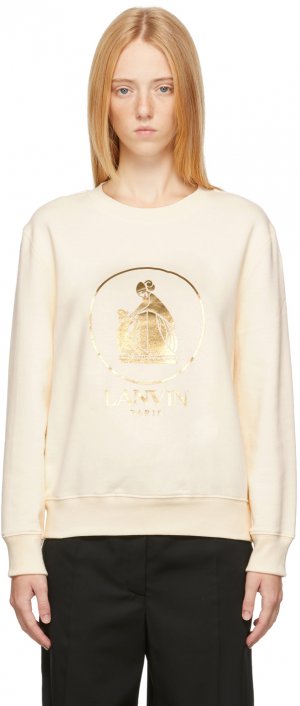 Off-White & Gold Толстовка для матери и ребенка Lanvin