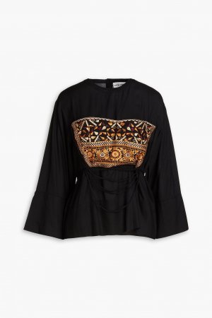 Блузка Bettina с вышивкой , черный ANTIK BATIK