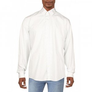 Мужская рубашка на пуговицах Slim Fit белая Michael Kors