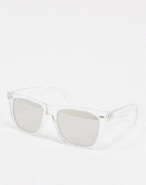 Солнцезащитные очки в стиле ретро прозрачной оправе -Очистить New Look