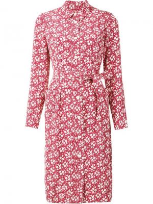 Платье-рубашка с цветочным принтом Ines De La Fressange. Цвет: красный