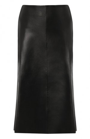 Кожаная юбка Noble&Brulee. Цвет: чёрный