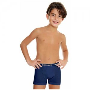 Трусы детские Kids боксеры для мальчиков и подростков хлопковые размер 152-158, голубой Enrico Coveri. Цвет: голубой