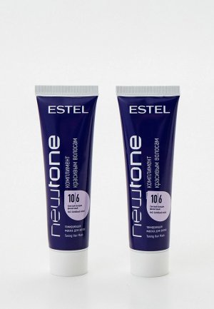 Маска для волос Estel NEWTONE, тонирования, 10/6 светлый блондин фиолетовый, 60 мл x 2 шт.. Цвет: фиолетовый
