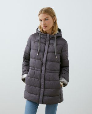 Женское легкое пуховое пальто , свинцово-серый Southern Cotton. Цвет: серый