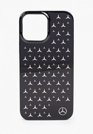 Чехол для iPhone Mercedes-Benz 13 Pro Max, PC/TPU Silver Stars Hard Black. Цвет: черный