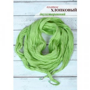 Платок Yana Beregovaya, хлопок, 180х70 см, зеленый BEREGOVAYA. Цвет: зеленый